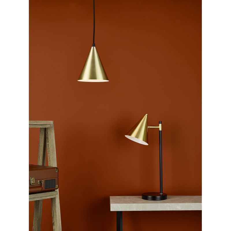 Table & Floor Lamp - Branco - Satin Gold & Black Desk Lamp Wisebuys-BRA4241 - Branco - Satin Gold & Black Desk Lamp