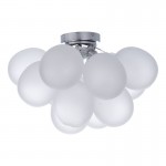 Bubbles - Chrome 4 Light Flush with White Frosted Glass Bubbles - Chrome 4 Light Flush with White Frosted Glass