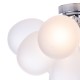 Dar-BUB5202 - Bubbles - White Frosted Glass & Chrome 4 Light Flush