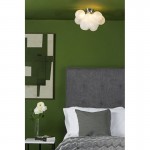 Bubbles - Chrome 4 Light Flush with White Frosted Glass Bubbles - Chrome 4 Light Flush with White Frosted Glass