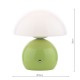 Dar_Vol3-CAE4124 - Caesar - Green Rechargeable Table Lamp with Opal Glass