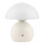 Caesar - Ivory Rechargeable Table Lamp with Opal Glass