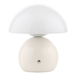 Caesar - Ivory Rechargeable Table Lamp with Opal Glass