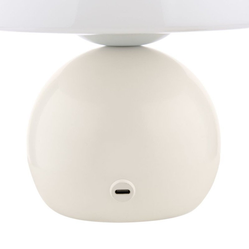 Dar_Vol3-CAE412 - Caesar - Ivory Rechargeable Table Lamp with Opal Glass
