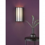Cagliari - Matt Black Wall Lamp with Ivory Linen Shade Cagliari - Matt Black Wall Lamp with Ivory Linen Shade
