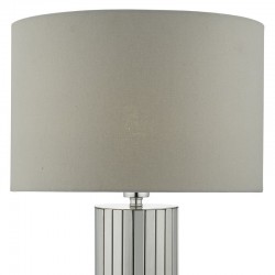 Cassandra - Polished Chrome Table Lamp with Grey Shade Cassandra - Polished Chrome Table Lamp with Grey Shade