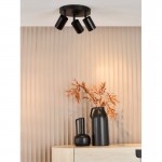 Cawley - Matt Black 3 Spotlights