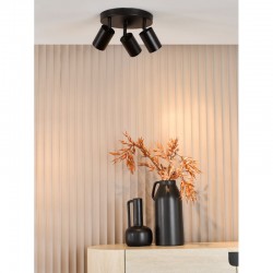 Cawley - Matt Black 3 Spotlights