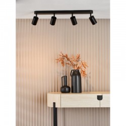 Cawley - Matt Black 4 Spotlights