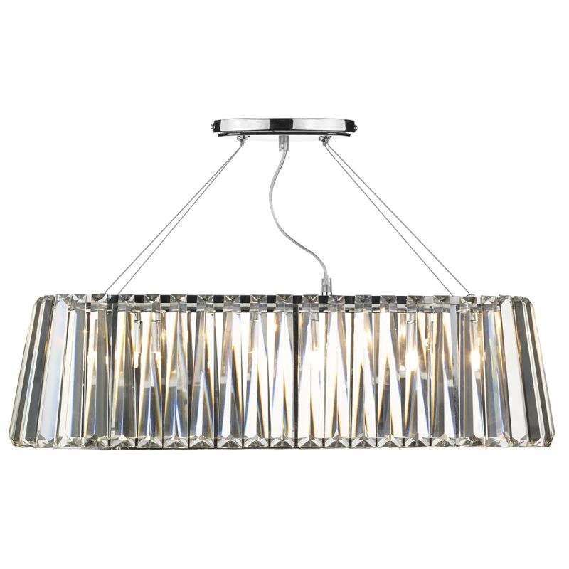 Dar-CEC0350 - Cecilia - Crystal with Chrome 3 Light over Island Fitting