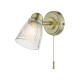 Dar-CED0775 - Cedric - Ribbed Glass & Antique Brass 1 Spotlight
