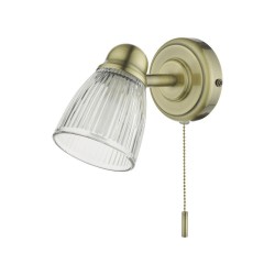 Cedric - Antique Brass Spotlight with Ribbed Glass Cedric - Antique Brass Spotlight with Ribbed Glass