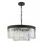 Celeus - Anthracite 6 Light Pendant with Crystal Celeus - Anthracite 6 Light Pendant with Crystal