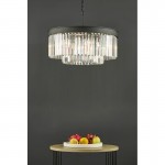 Celeus - Anthracite 6 Light Pendant with Crystal Celeus - Anthracite 6 Light Pendant with Crystal