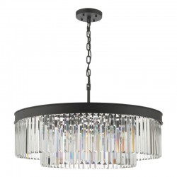 Celeus - Anthracite 8 Light Chandelier with Crystal Celeus - Anthracite 8 Light Chandelier with Crystal