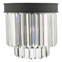 Celeus - Anthracite 2 Light Wall Lamp with Crystal Celeus - Anthracite 2 Light Wall Lamp with Crystal