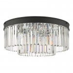 Celeus - Anthracite 6 Light Semi Flush with Crystal Celeus - Anthracite 6 Light Semi Flush with Crystal