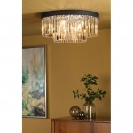 Celeus - Anthracite 6 Light Semi Flush with Crystal Celeus - Anthracite 6 Light Semi Flush with Crystal