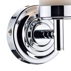 Century - Bathroom Chrome Wall Lamp with Frosted Glass Century - Bathroom Chrome Wall Lamp with Frosted Glass