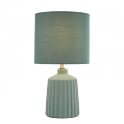 Chloris - Green Small Table Lamp with Green Cotton Shade Chloris - Green Small Table Lamp with Green Cotton Shade