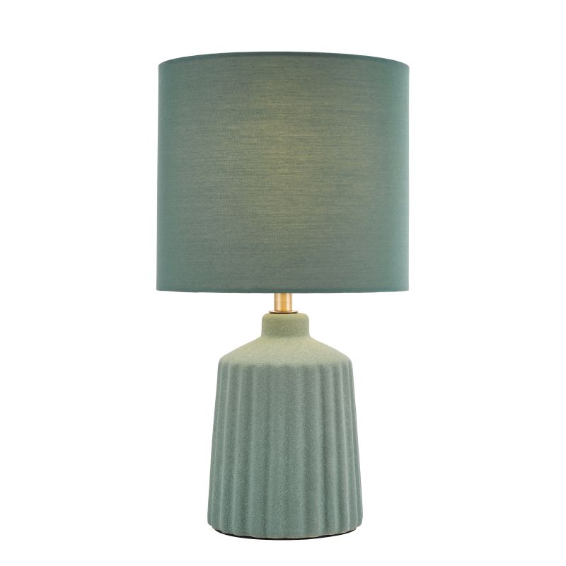 Dar_Vol3-CHL4124 - Chloris - Green Small Table Lamp with Green Cotton Shade