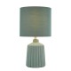 Dar_Vol3-CHL4124 - Chloris - Green Small Table Lamp with Green Cotton Shade