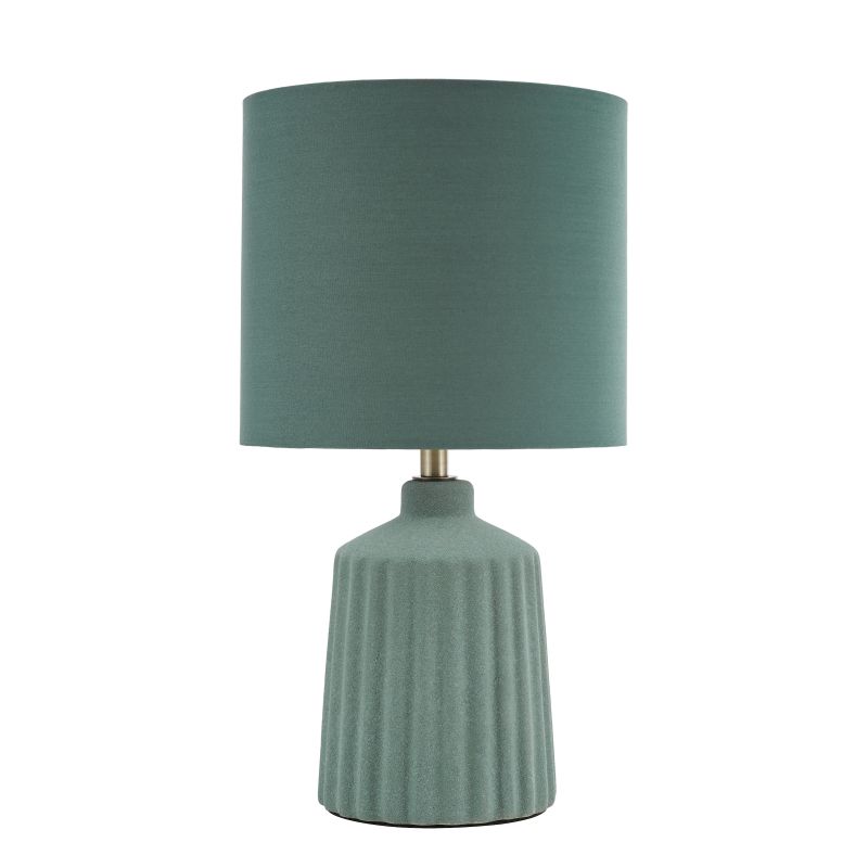 Dar_Vol3-CHL4124 - Chloris - Green Small Table Lamp with Green Cotton Shade