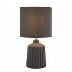 Chloris - Grey Small Table Lamp with Grey Cotton Shade Chloris - Grey Small Table Lamp with Grey Cotton Shade