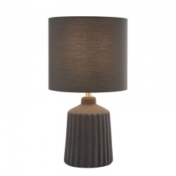 Chloris - Grey Small Table Lamp with Grey Cotton Shade Chloris - Grey Small Table Lamp with Grey Cotton Shade