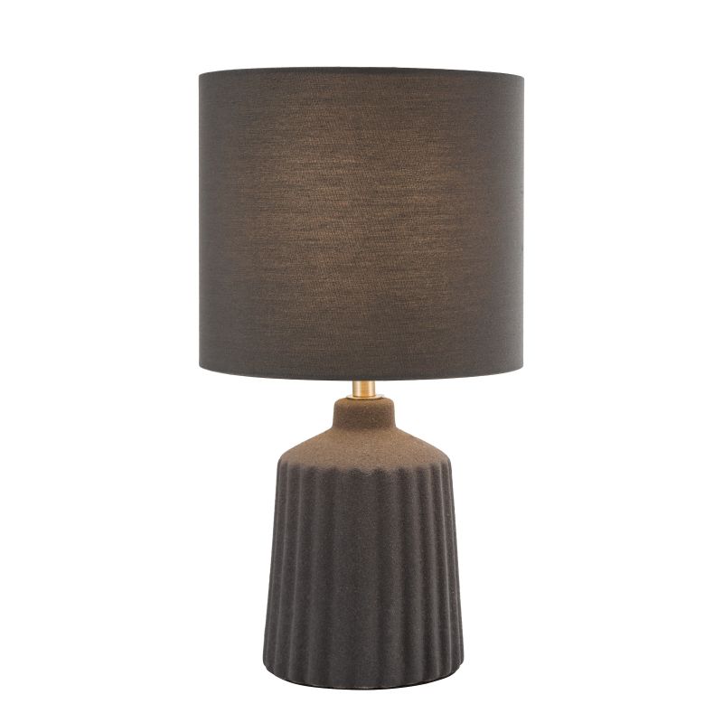 Dar_Vol3-CHL4139 - Chloris - Grey Small Table Lamp with Grey Cotton Shade