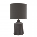 Chloris - Grey Small Table Lamp with Grey Cotton Shade Chloris - Grey Small Table Lamp with Grey Cotton Shade