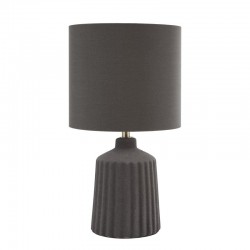 Chloris - Grey Small Table Lamp with Grey Cotton Shade Chloris - Grey Small Table Lamp with Grey Cotton Shade