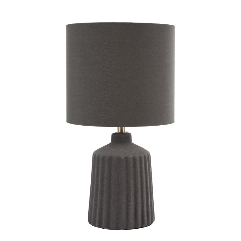 Dar_Vol3-CHL4139 - Chloris - Grey Small Table Lamp with Grey Cotton Shade