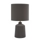 Dar_Vol3-CHL4139 - Chloris - Grey Small Table Lamp with Grey Cotton Shade