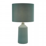 Chloris - Green Big Table Lamp with Green Cotton Shade Chloris - Green Big Table Lamp with Green Cotton Shade