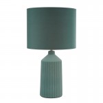 Chloris - Green Big Table Lamp with Green Cotton Shade Chloris - Green Big Table Lamp with Green Cotton Shade