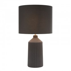 Chloris - Grey Big Table Lamp with Grey Cotton Shade Chloris - Grey Big Table Lamp with Grey Cotton Shade