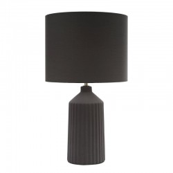 Chloris - Grey Big Table Lamp with Grey Cotton Shade Chloris - Grey Big Table Lamp with Grey Cotton Shade