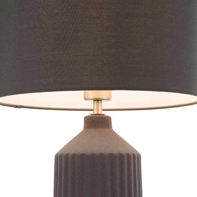 Dar_Vol3-CHL4339 - Chloris - Grey Big Table Lamp with Grey Cotton Shade