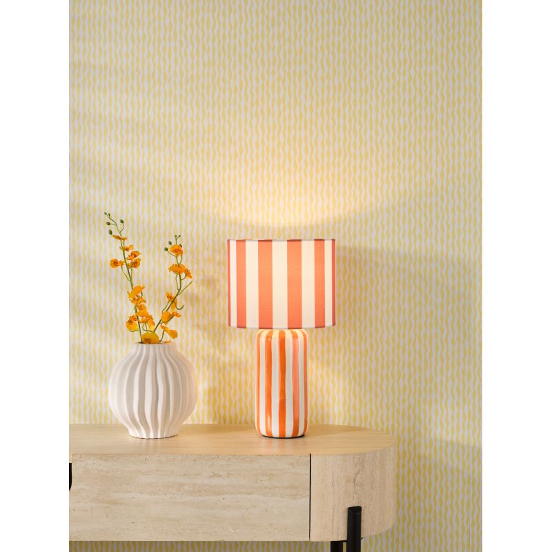 Dar_Vol3-CIC4211 - Cicada - Orange & White Table Lamp