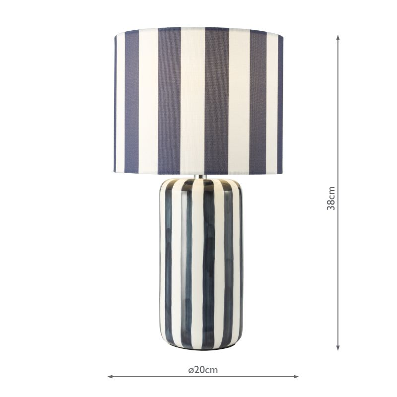 Dar_Vol3-CIC4223 - Cicada - Blue & White Table Lamp