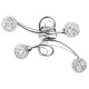 Ceiling Lights - Circa - Decorative Glass Disc with Chrome 4 Light Centre Fitting Dar-CIR0450 - Circa - Decorative Glass Disc with Chrome 4 Light Centre Fitting