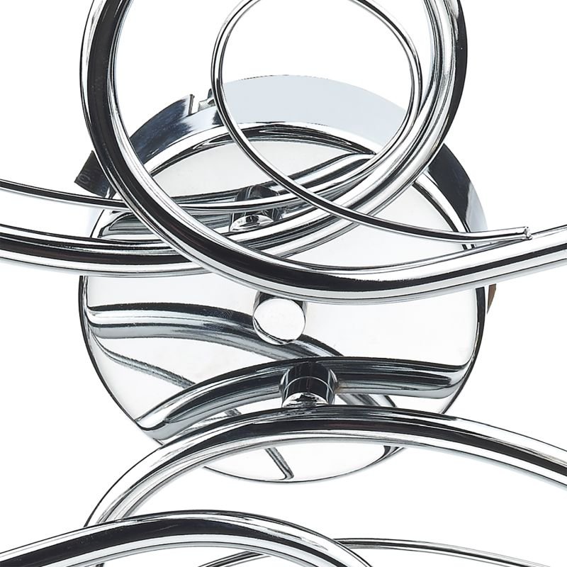 Ceiling Lights - Circa - Decorative Glass Disc with Chrome 4 Light Centre Fitting Dar-CIR0450 - Circa - Decorative Glass Disc with Chrome 4 Light Centre Fitting