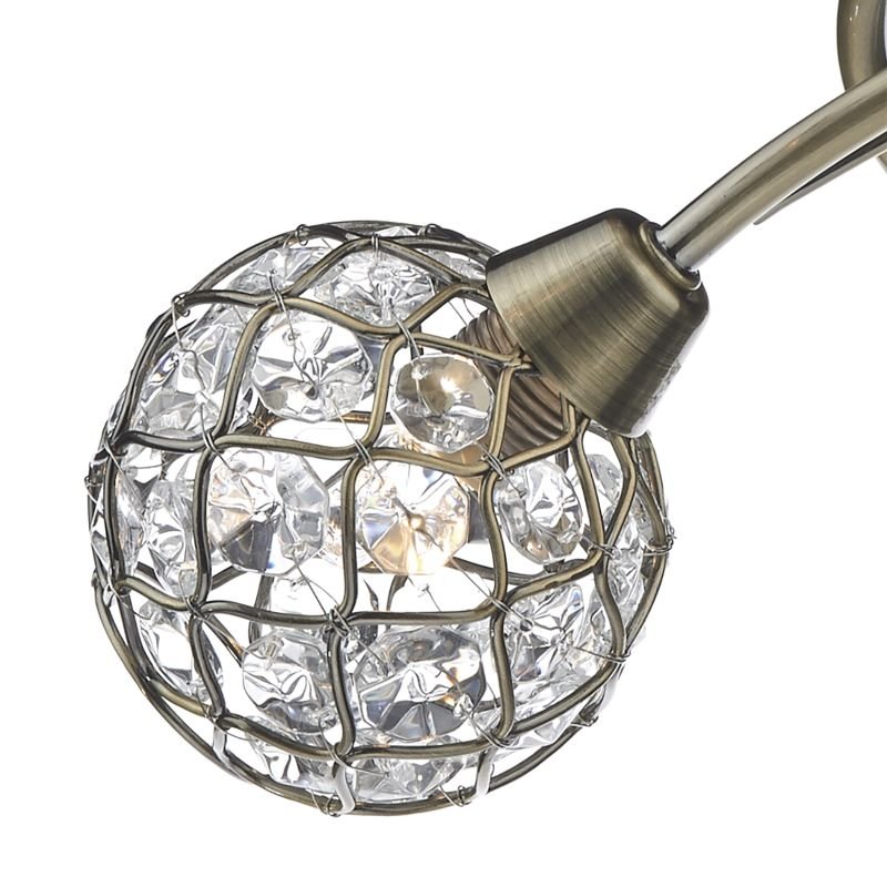 Ceiling Lights - Circa - Decorative Glass Disc with Brass 4 Light Centre Fitting Dar-CIR0475 - Circa - Decorative Glass Disc with Brass 4 Light Centre Fitting