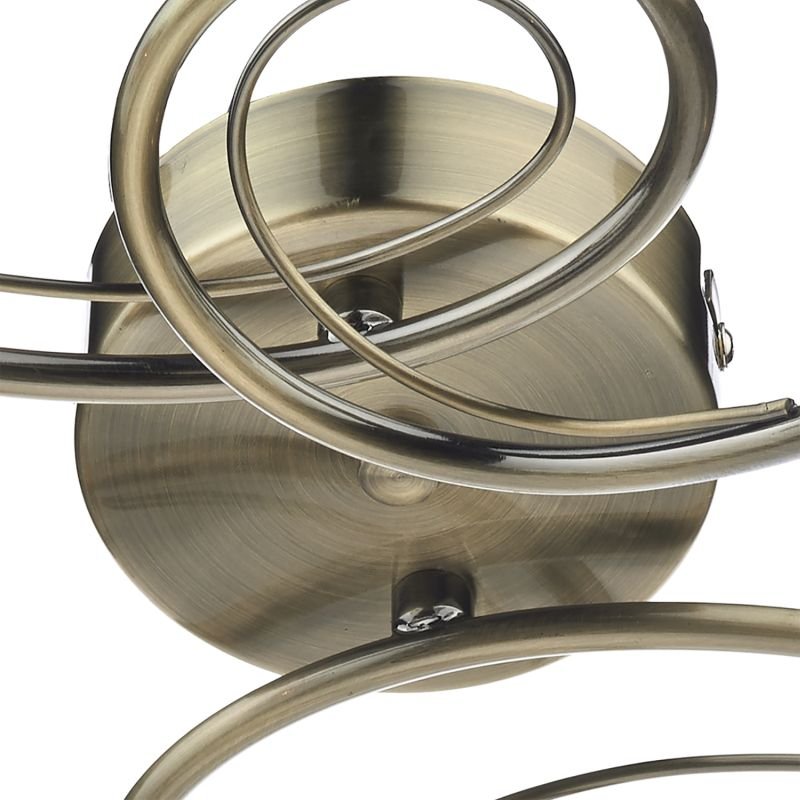 Ceiling Lights - Circa - Decorative Glass Disc with Brass 4 Light Centre Fitting Dar-CIR0475 - Circa - Decorative Glass Disc with Brass 4 Light Centre Fitting