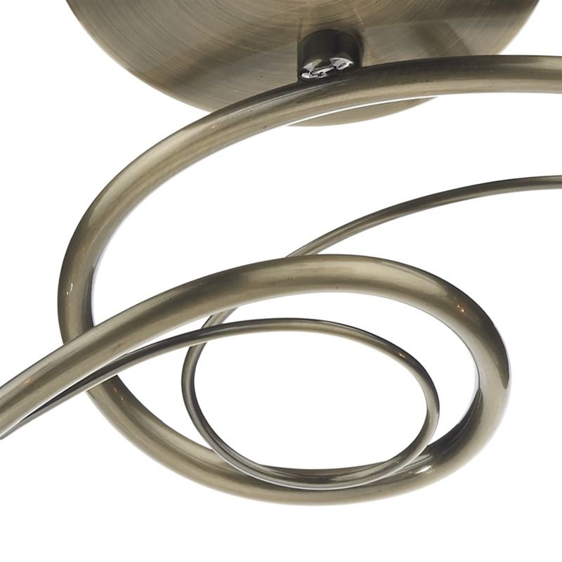 Ceiling Lights - Circa - Decorative Glass Disc with Brass 4 Light Centre Fitting Dar-CIR0475 - Circa - Decorative Glass Disc with Brass 4 Light Centre Fitting