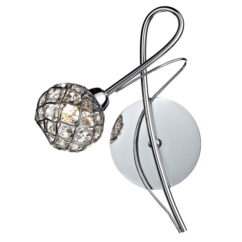 Wall Lights - Circa - Decorative Glass Disc with Chrome Wall Lamp Dar-CIR0750 - Circa - Decorative Glass Disc with Chrome Wall Lamp