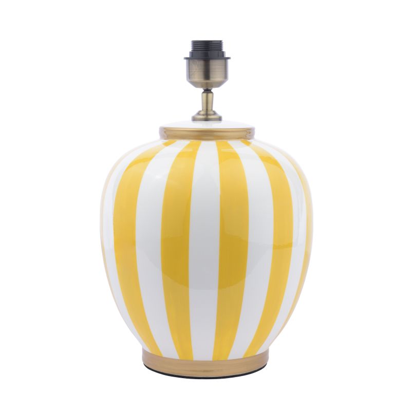 Dar-CIR4226 - Circus - Base Only - Yellow & White Ceramic Table Lamp