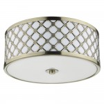 Civic - Antique Brass 2 Light Flush with Frosted Glass  Civic - Antique Brass 2 Light Flush with Frosted Glass
