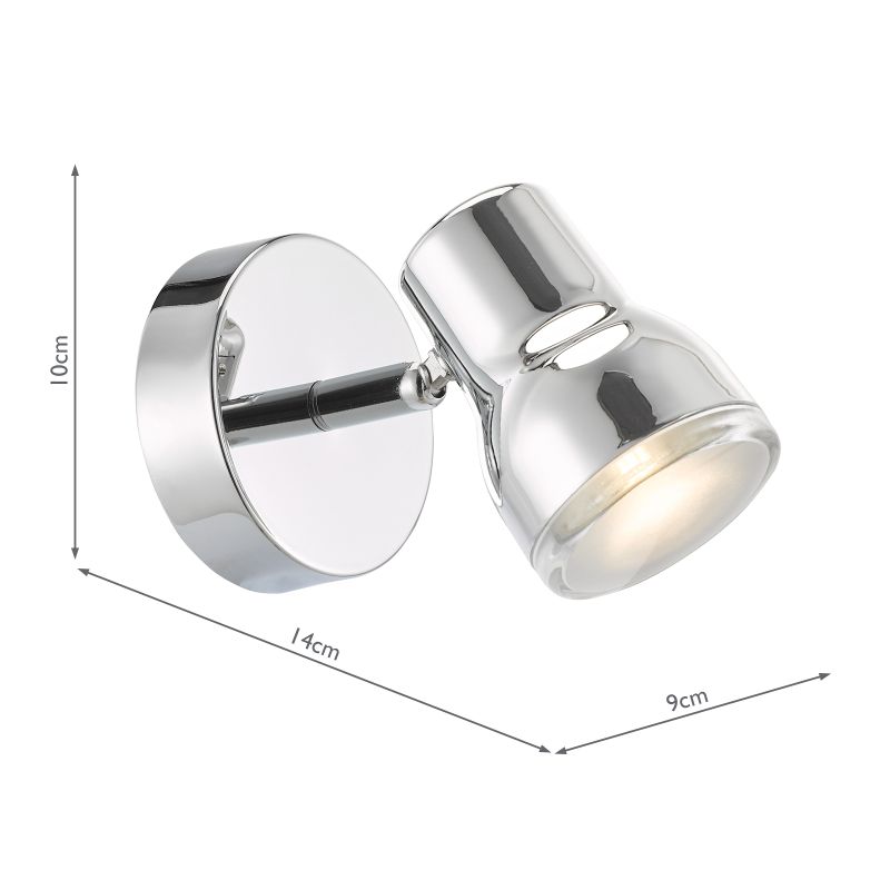 Dar_Vol3-CLI0750 - Clint - Bathroom Polished Chrome Single Spotlight IP44